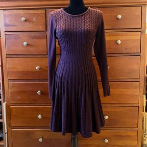 Marc New York Deep Purple Long Sleeve Dress
